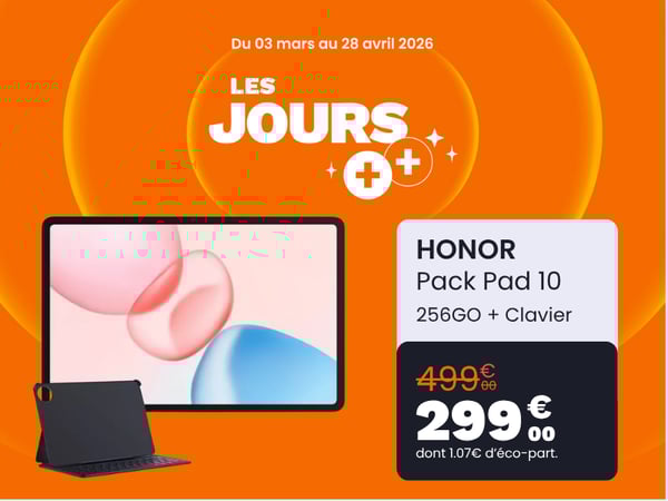 Tablette Android HONOR Pack Pad 10 256Go + Clavier