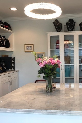 Walk-In Closet with Custom Display Cases