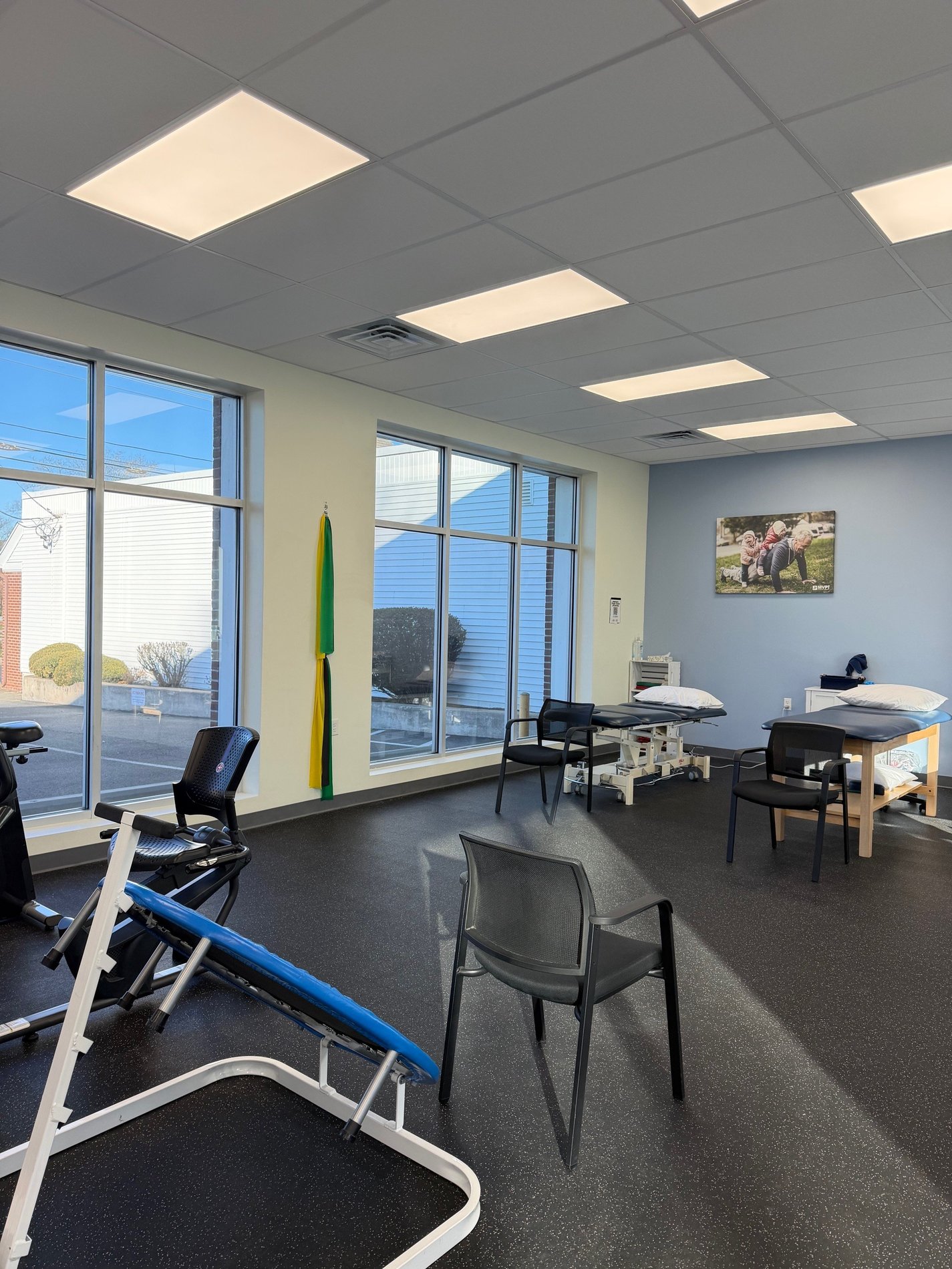 MVPT Physical Therapy East Longmeadow MA patient care area with equipment
