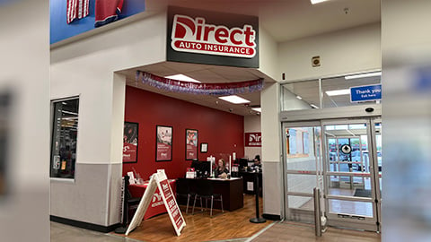 Direct Auto Insurance storefront located at  1224 Huntsville Highway, Fayetteville