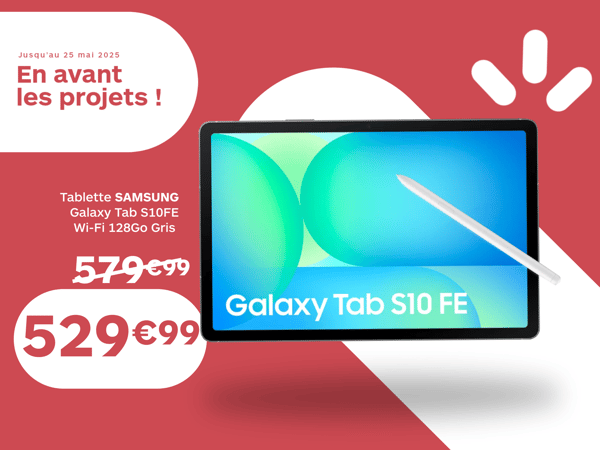Tablette SAMSUNG Galaxy Tab S10FE Wi-Fi 128Go Gris
