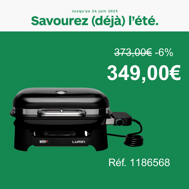 Barbecue électrique Weber Lumin Compact Black - Boulanger Claye-Souilly