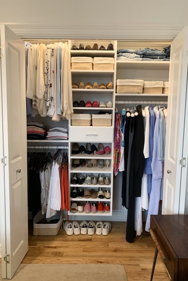 Custom closets shelving with shoe racks California Closets Pensacola & Panama City, FL