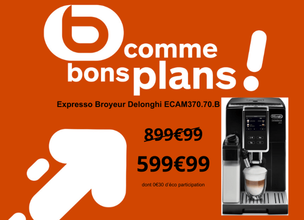 Expresso Broyeur Delonghi ECAM370.70.B Boulanger Perpignan