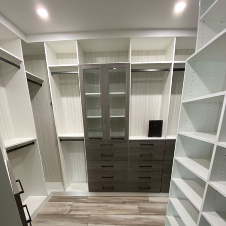 Custom built and locally made walk in closet