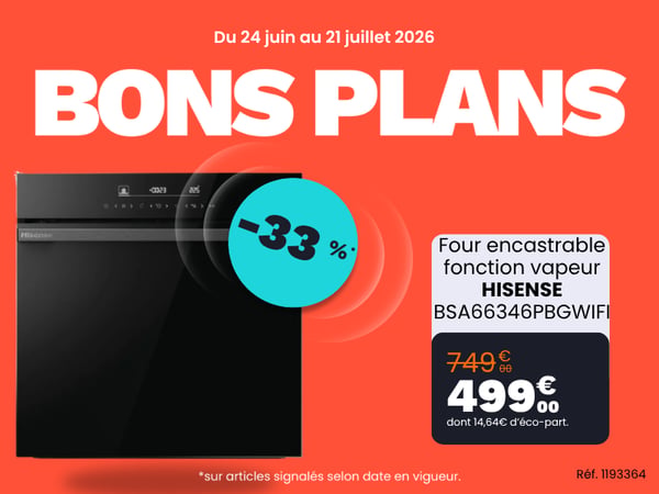 Four encastrable fonction vapeur HISENSE BSA66346PBGWIFI