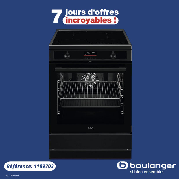 Cuisinière induction AEG CIB6490APB Pyrolyse