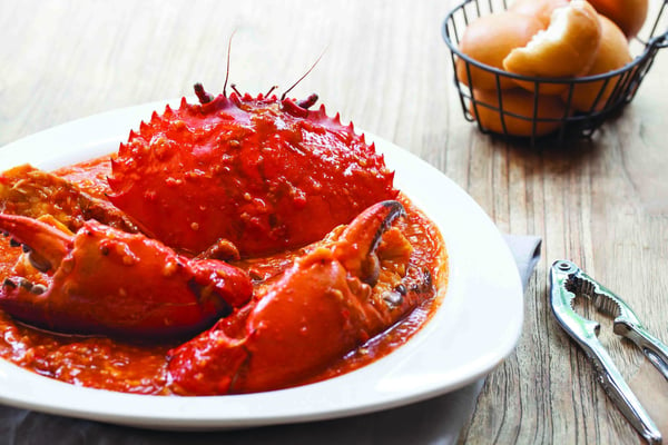 レッド・ハウス・チリクラブ（時価Mud Crab S$108～/kg、Alaska Crab S$188～/kg）