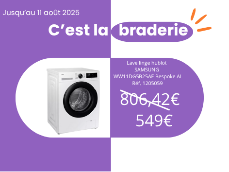 Lave linge hublot SAMSUNG WW11DG5B25AE Bespoke AI
