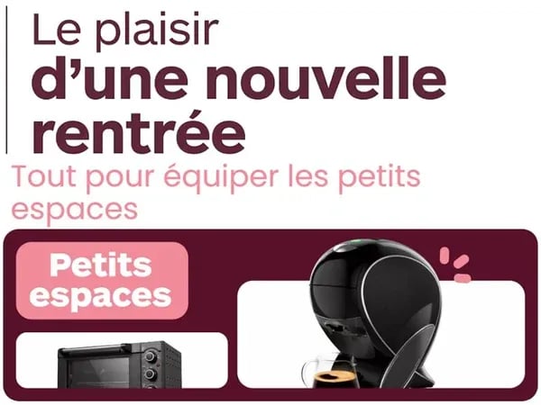 Nos offres de rentrée petits espaces