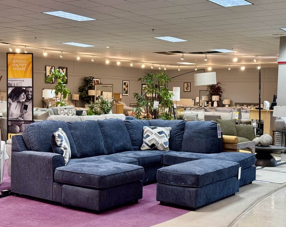 Eau Claire Slumberland Furniture blue sectional