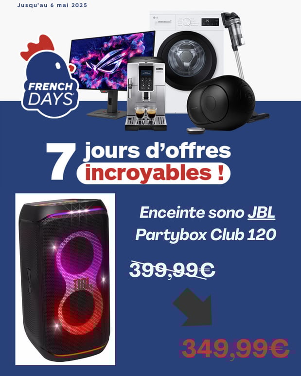 Enceinte sono JBL PartyBox Club 120