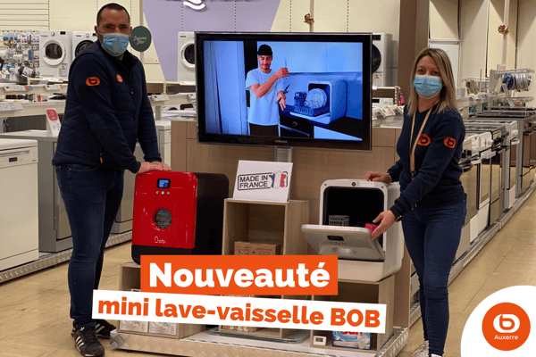 Venez découvrir la nouveauté Made in France dans votre magasin Boulanger Auxerre : le mini lave vaisselle compact Bob !
