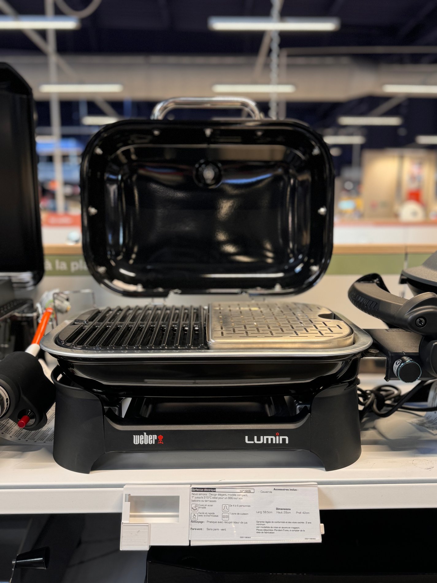 Weber poele cuisson barbecue électrique gaz charbon