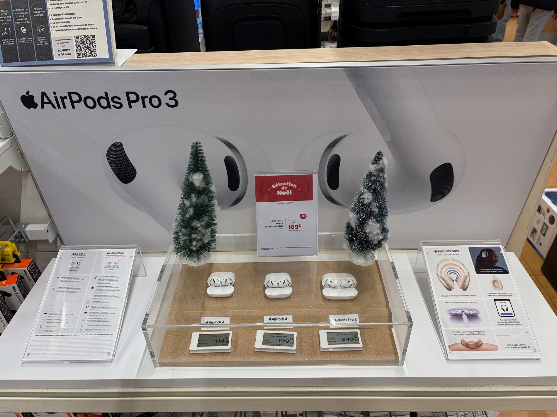 Airpods pro 3 , airpods 4 et airpods max disponible dans votre magasin Boulanger St Egreve