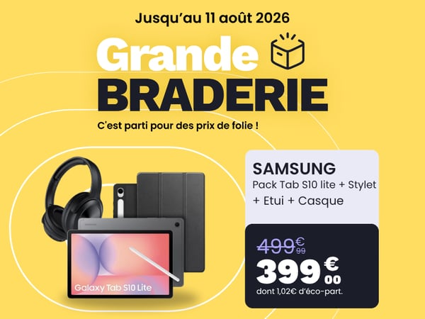 Tablette Android SAMSUNG Pack Galaxy Tab S10Lite /Bookcover/Casque