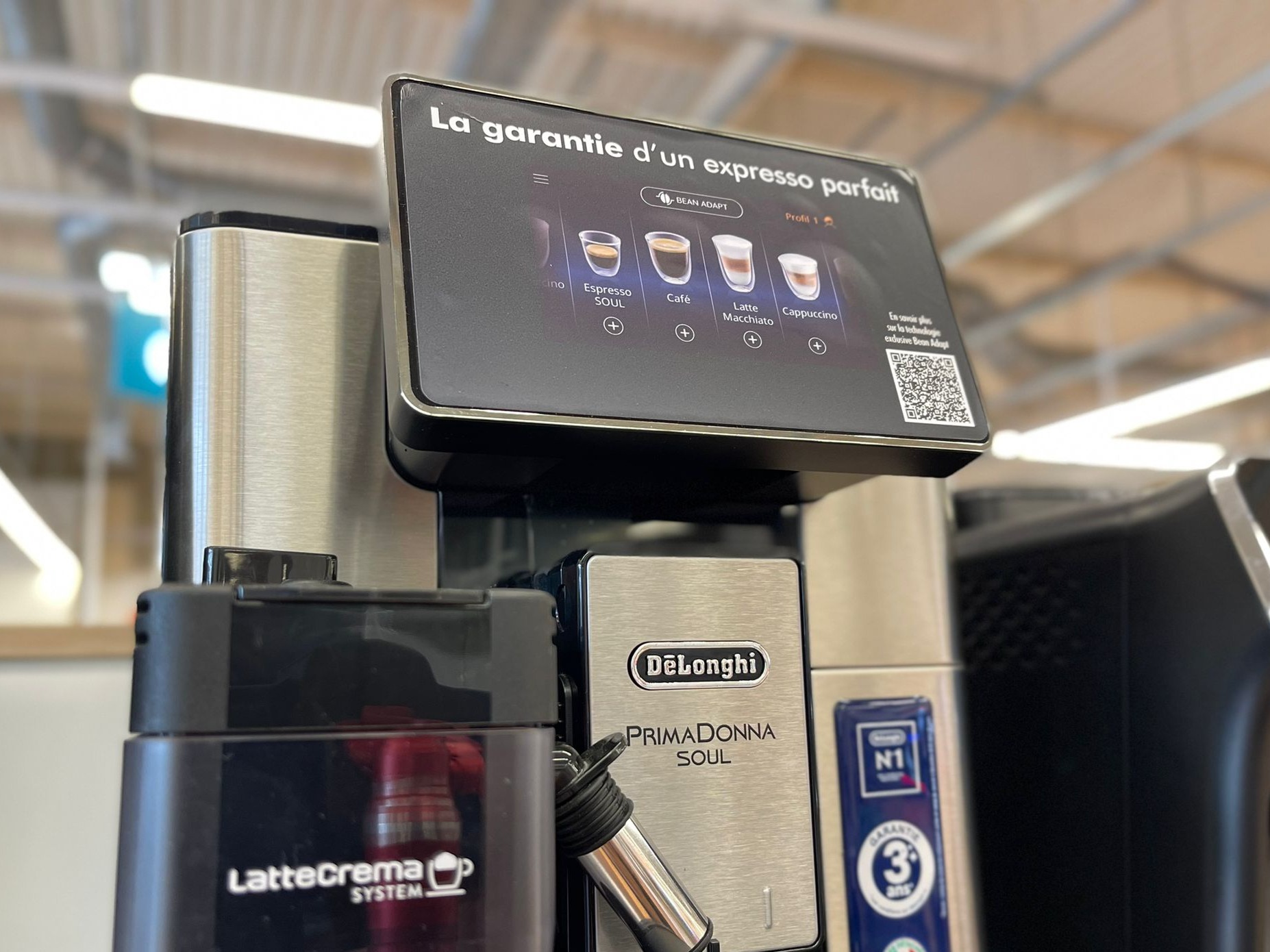 Photo de l'Expresso Broyeur Delonghi Primadonna Soul ECAM610.75.MB noir chez Boulanger Creil
