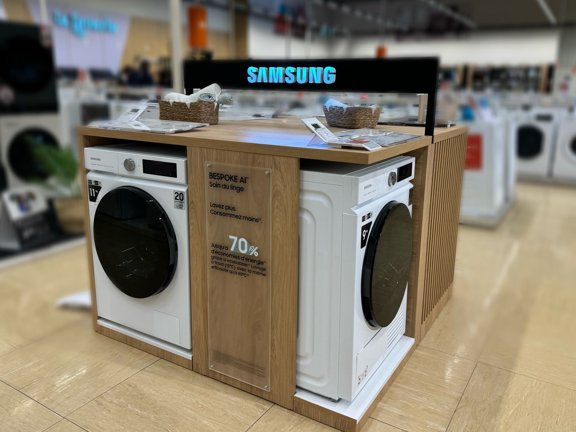 mise en avant des lave linge samsung dans votre magasin boulanger st quentin fayet