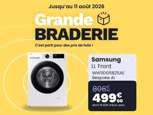 Lave linge hublot SAMSUNG WW11DG5B25AE Bespoke AI