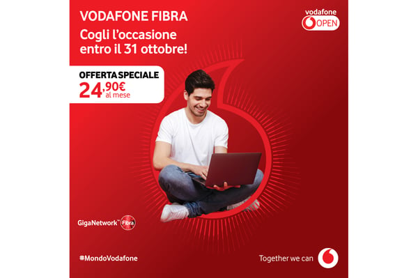 Fibra Vodafone a 24,90€ al mese