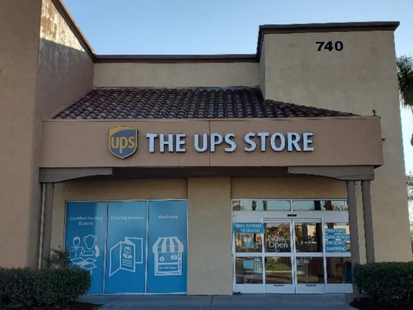 Storefront of The UPS Store in San Marcos, CA