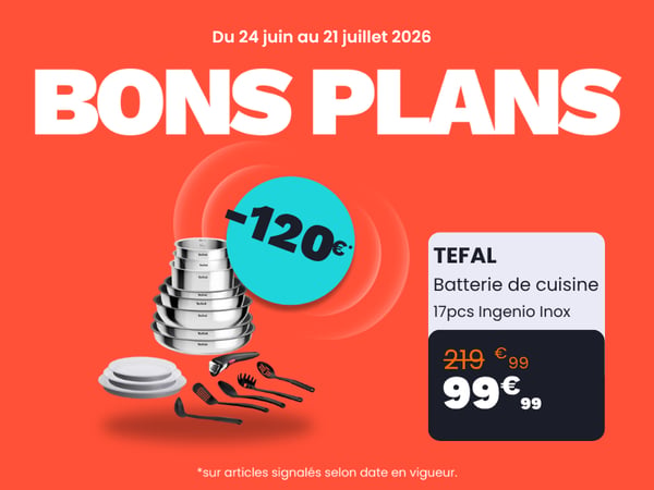 Batterie de cuisine TEFAL Cook Eat 17pcs Ingenio Inox