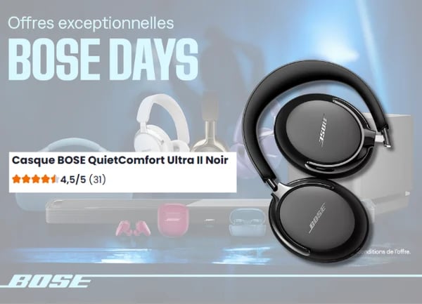 Casque BOSE QuietComfort Ultra II Noir