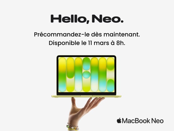 Nouveau Macbook Neo d'apple chez boulanger lyon st priest