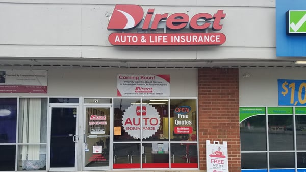 Direct Auto Insurance storefront located at  921 Forestdale Blvd., Forestdale