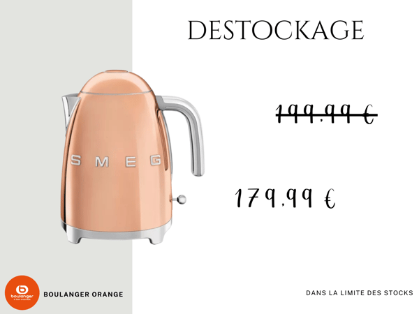Bouilloire Smeg KLF03RGEU Cuivre