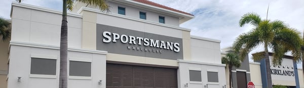 The front entrance of Sportsman's Warehouse in Seminole