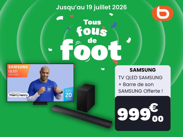 La TV QLED Samsung + barre de son offerte chez Boulanger Beynost