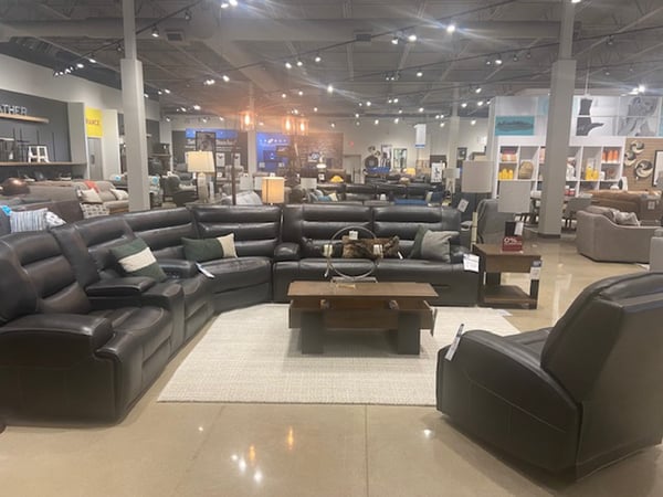 Eagan Slumberland Furniture leather sectional