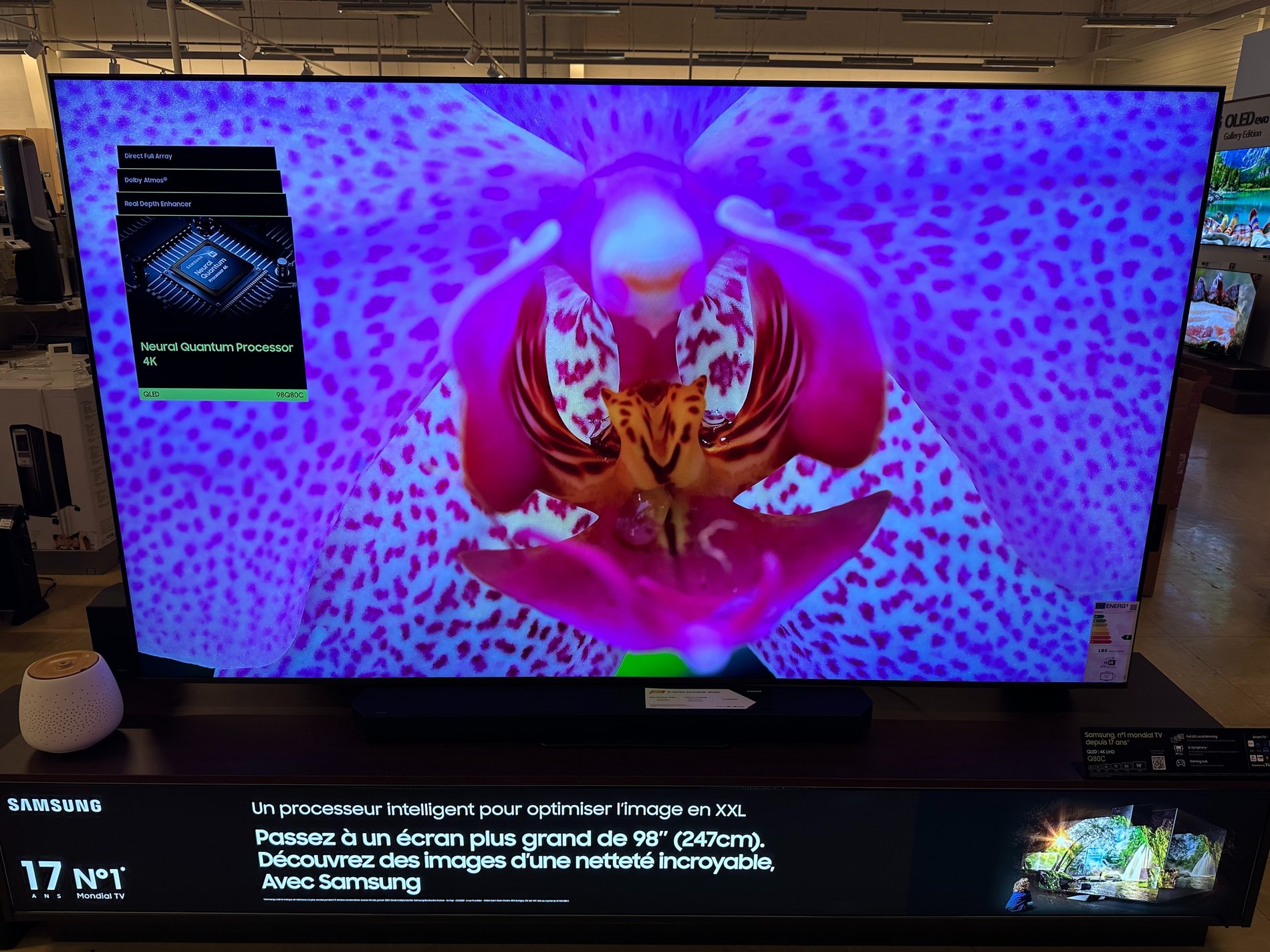 tv qled oled Samsung boulanger chambray