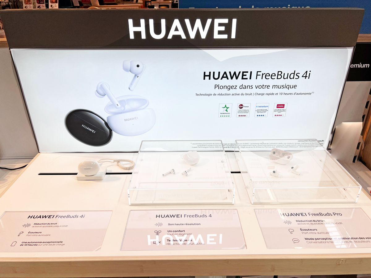 écouteurs Huawei freebuds - magasin Boulanger Aubagne
