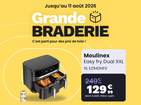 Friteuse sans huile MOULINEX Easy fry Dual XXL 11L EZ942HF0