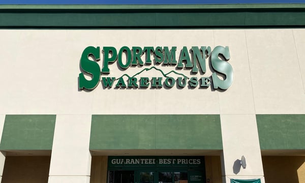 The front entrance of Sportsman's Warehouse in Chico