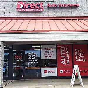 Direct Auto Insurance storefront located at  228 Bullsboro Dr., Newnan