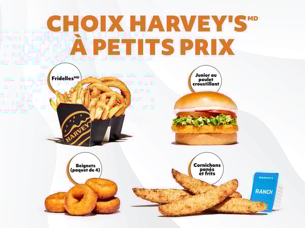 Les choix à petits prix du Harvey's de Montreal