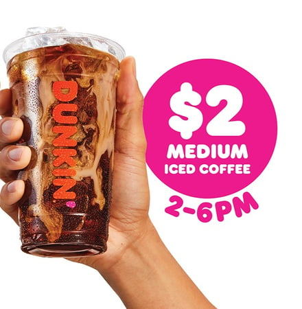 $2 Medium Iced Coffee 2-6pm