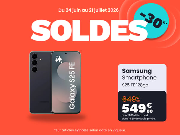 Smartphone SAMSUNG Galaxy S25FE Noir Absolu 128Go