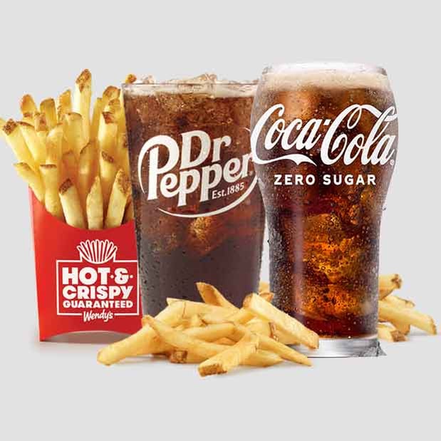 Fries, Coca-Cola® & Dr. Pepper®