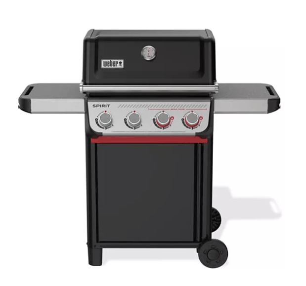 Barbecue gaz WEBER Spirit E-425 mix black grill et plancha sur chariot, 61x45 cm boulanger outdoor toulon - la garde