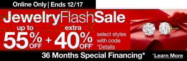 Save up to 55% off plus an extra 40% off during JCPenney's Jewelry Flash Sale
