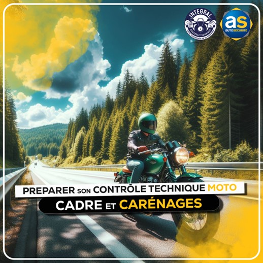 Préparer son contrôle technique moto - Le cadre et le carénage