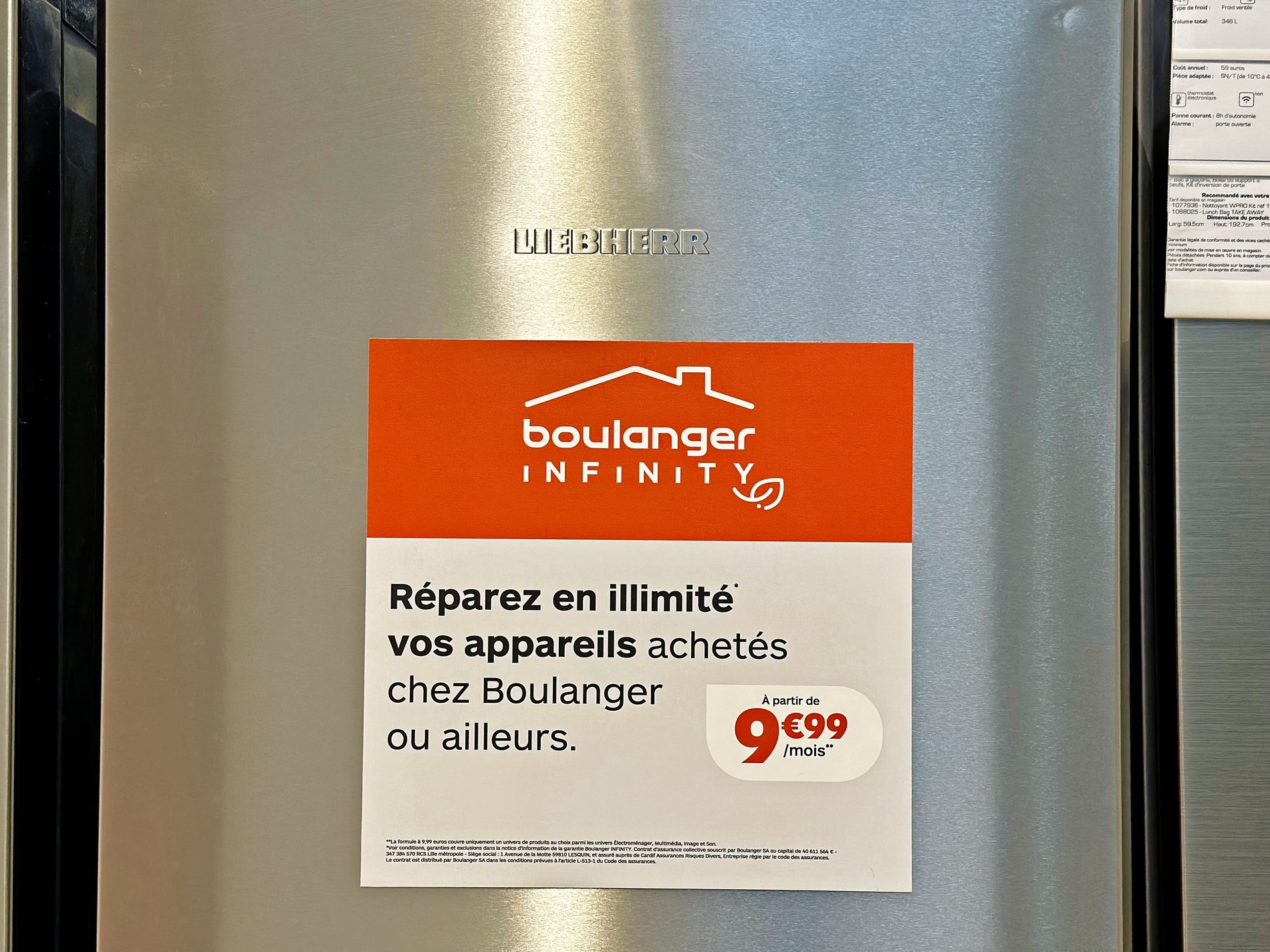 Réparation SAV illimité sur votre électroménager Liebherr avec Boulanger Infinity
