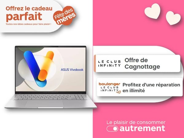 Idées cadeaux pour la fête des mères en ordinateur portable chez Boulanger Bordeaux Mérignac