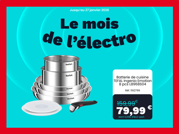 Batterie de cuisine TEFAL Ingenio Emotion 8 pcs L8968S04
