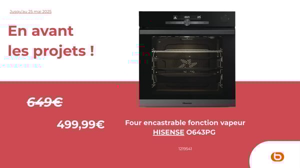Four encastrable fonction vapeur HISENSE O643PG