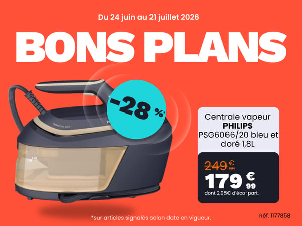 Centrale vapeur PHILIPS PSG6066/20 bleu et doré 1,8L
